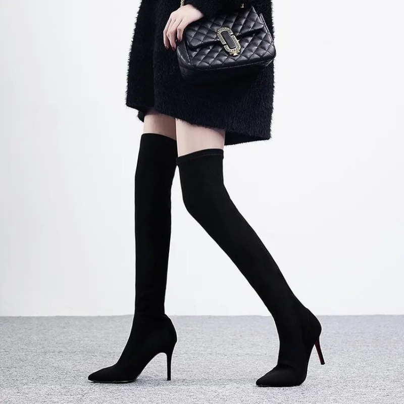 Stivali alti fino alla coscia, - Sock Boot Women recensione e prezzo