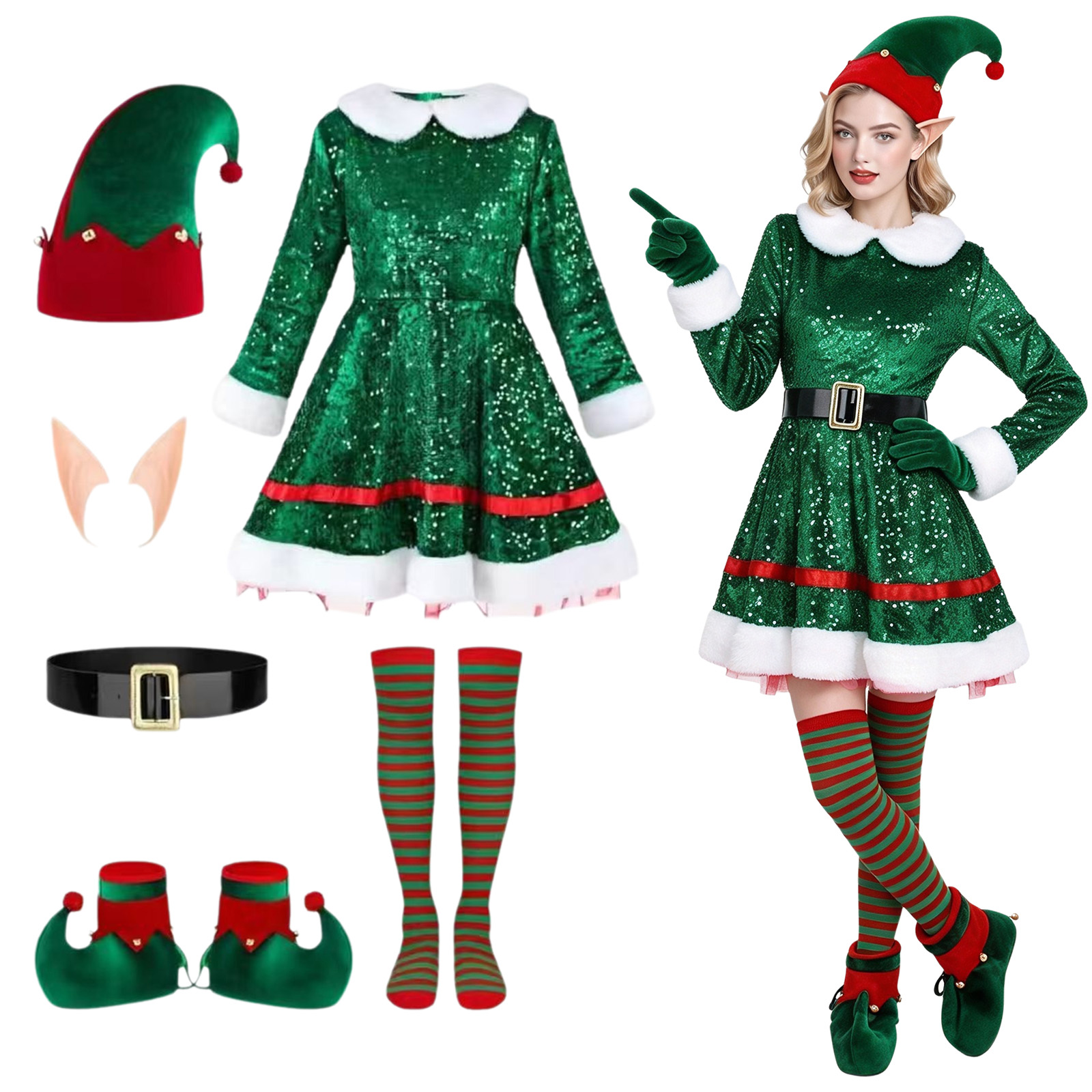 Abito da cosplay di elfo, cost - Women Shoes Xxl recensione e prezzo