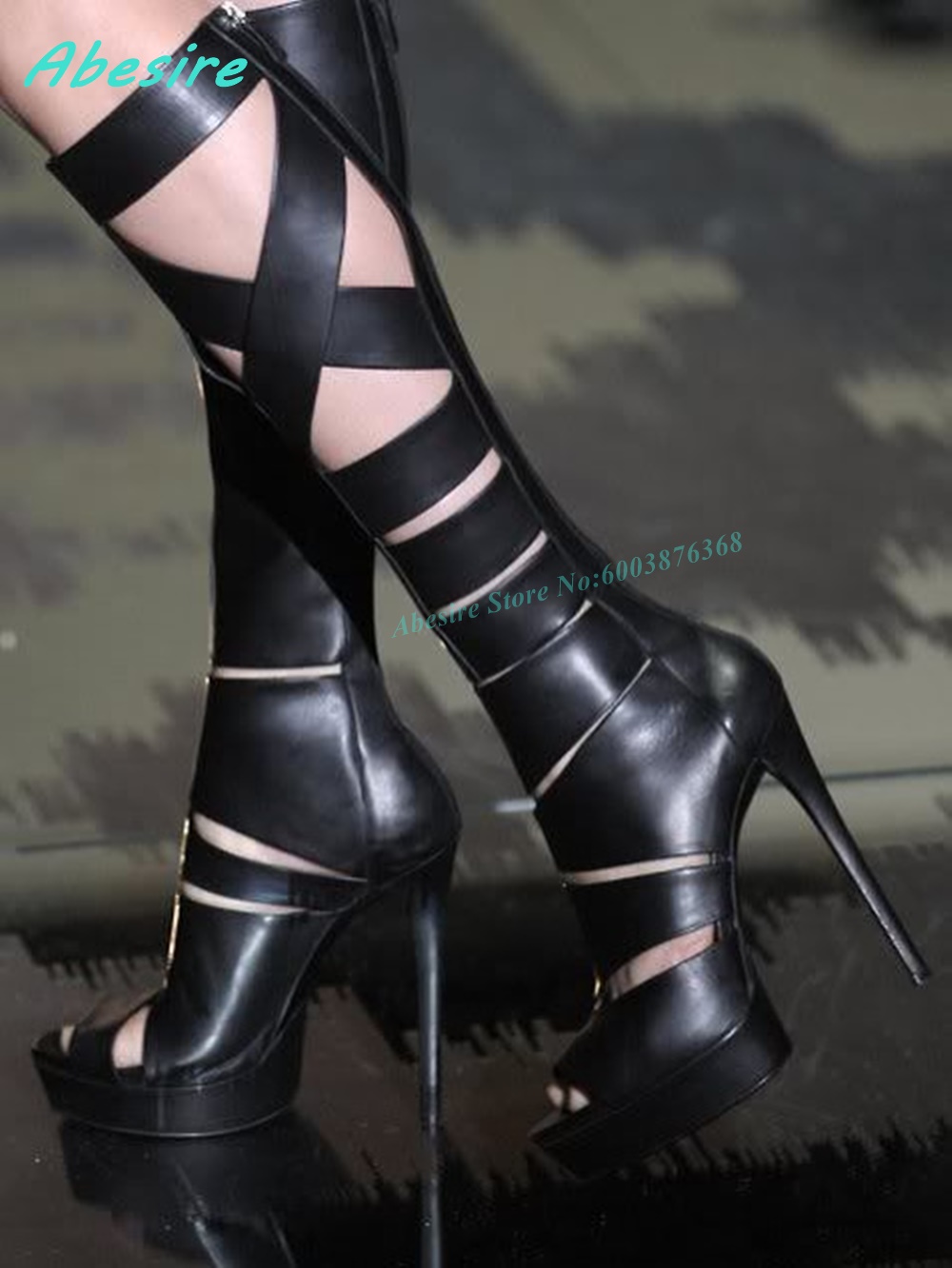 Sandali in pelle scavati con l - Knee High Boots Women recensione e prezzo
